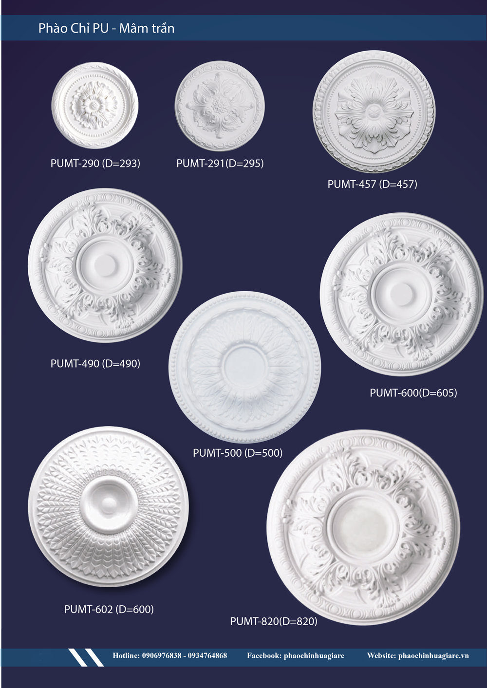Mâm trần PUMT-290-D=293